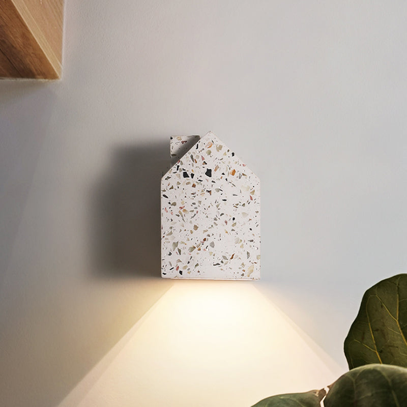 Nordic Cement Wall Light House Shape Colorful Wall Sconce for Living Room