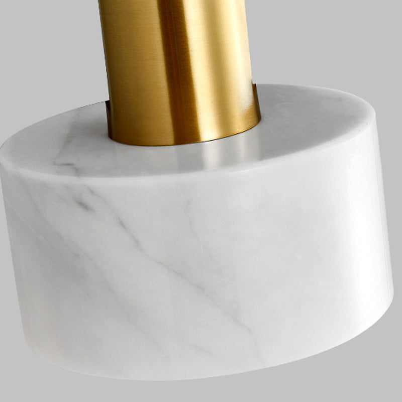 Modern Metal Wall Light Gold 6" Wide Wall Sconce with Marble for Bedroom
