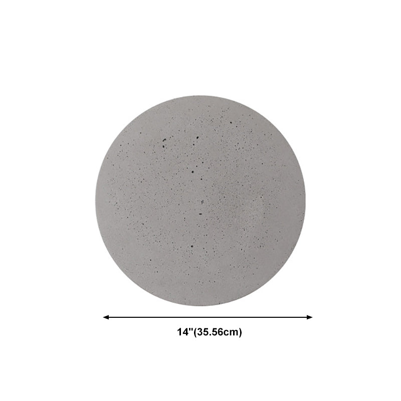 Luz de pared de cemento de estilo moderno aplique de pared redonda en gris para sala de estar