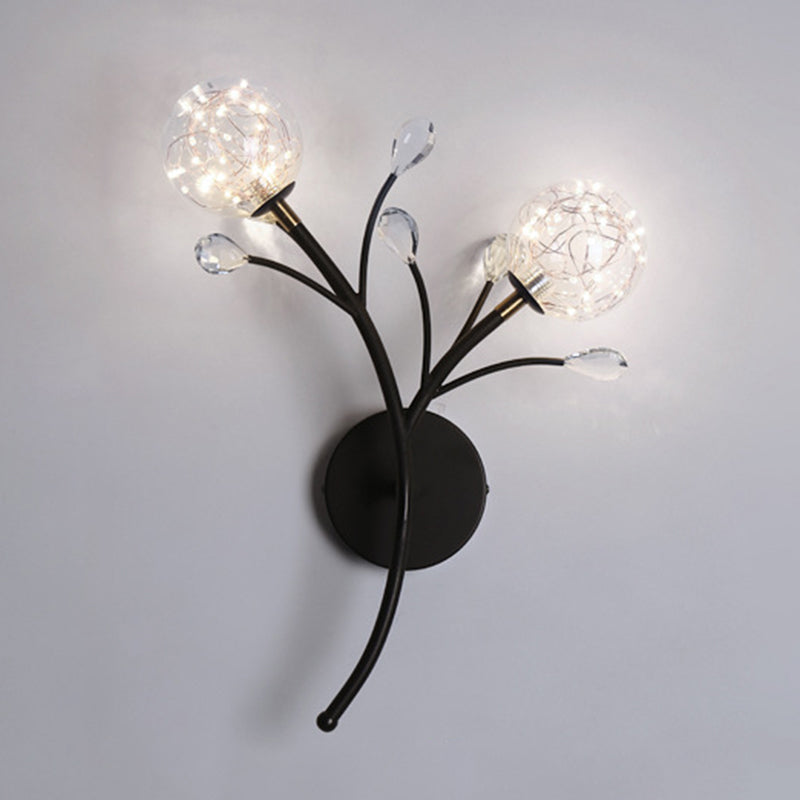 Kugelform Glaswand Licht moderner Stil 2 Leichter Wandhalterung Licht