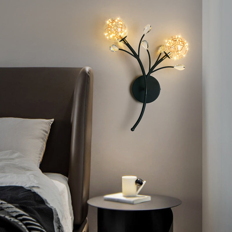 Kugelform Glaswand Licht moderner Stil 2 Leichter Wandhalterung Licht