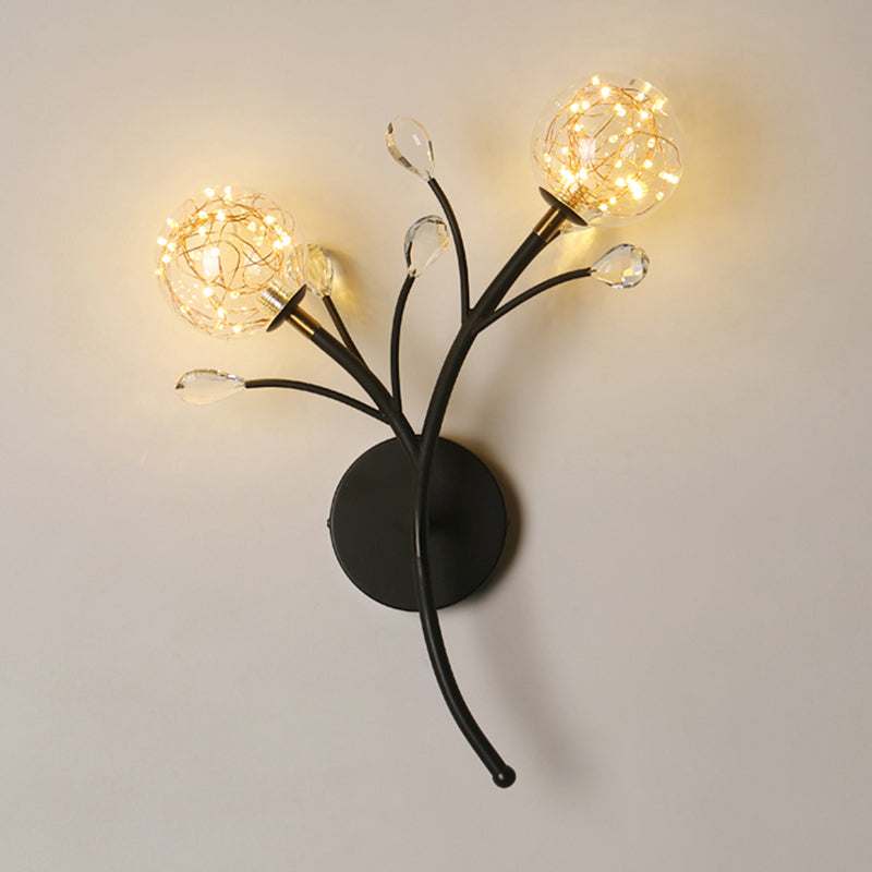 Kugelform Glaswand Licht moderner Stil 2 Leichter Wandhalterung Licht