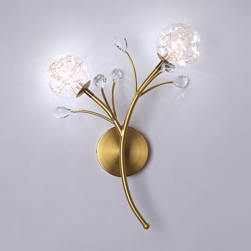 Kugelform Glaswand Licht moderner Stil 2 Leichter Wandhalterung Licht