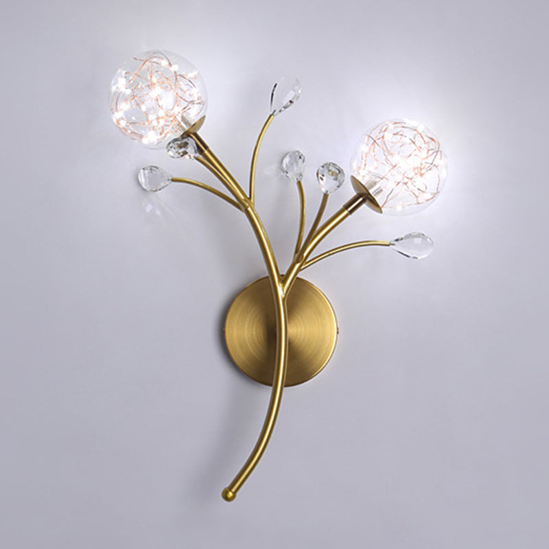 Kugelform Glaswand Licht moderner Stil 2 Leichter Wandhalterung Licht