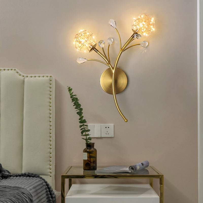 Glaskugelform Wand Licht moderner Stil 2 Lichter Wandhalterung Licht