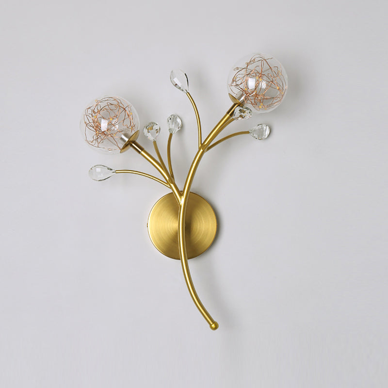 Glaskugelform Wand Licht moderner Stil 2 Lichter Wandhalterung Licht