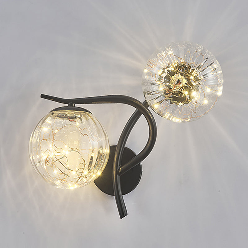Kugelform Glaswand Licht moderner Stil 2 Leichter Wandhalterung Licht