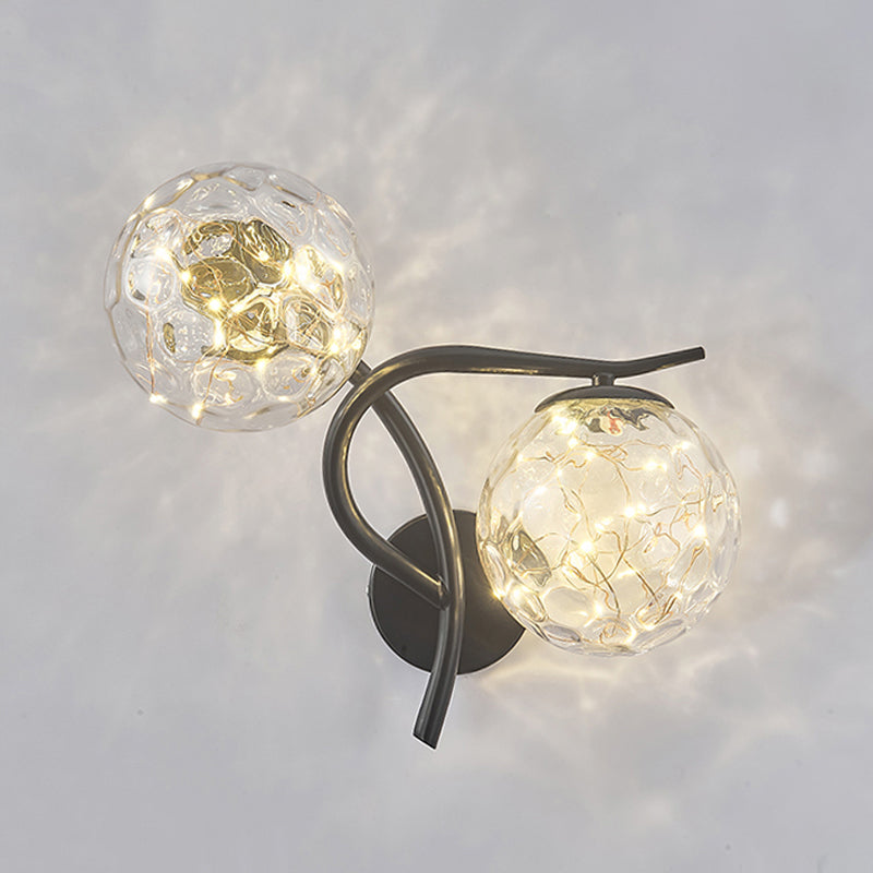 Kugelform Glaswand Licht moderner Stil 2 Leichter Wandhalterung Licht
