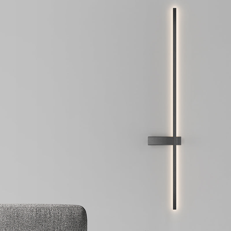 Linear Shape Metal Wall Light Modern Style 1 Light Wall Mount Light