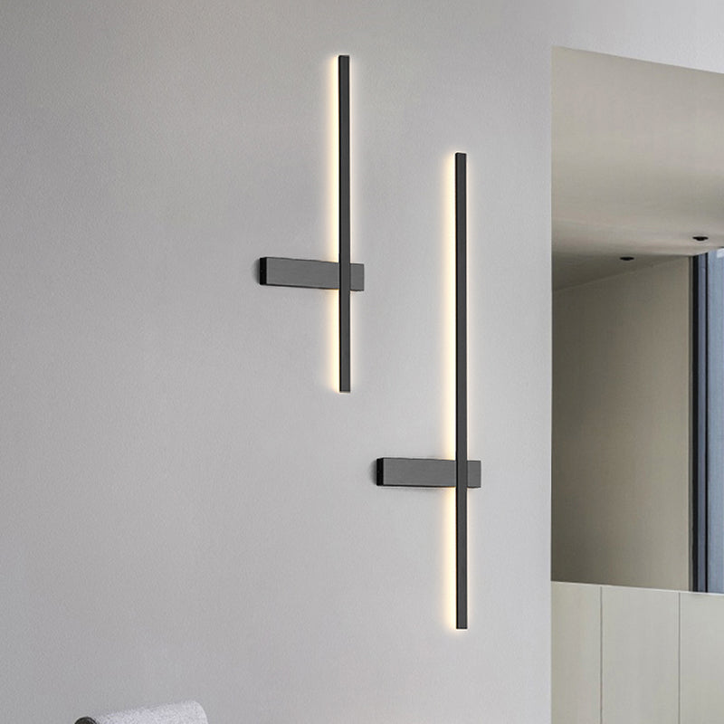 Linear Shape Metal Wall Light Modern Style 1 Light Wall Mount Light