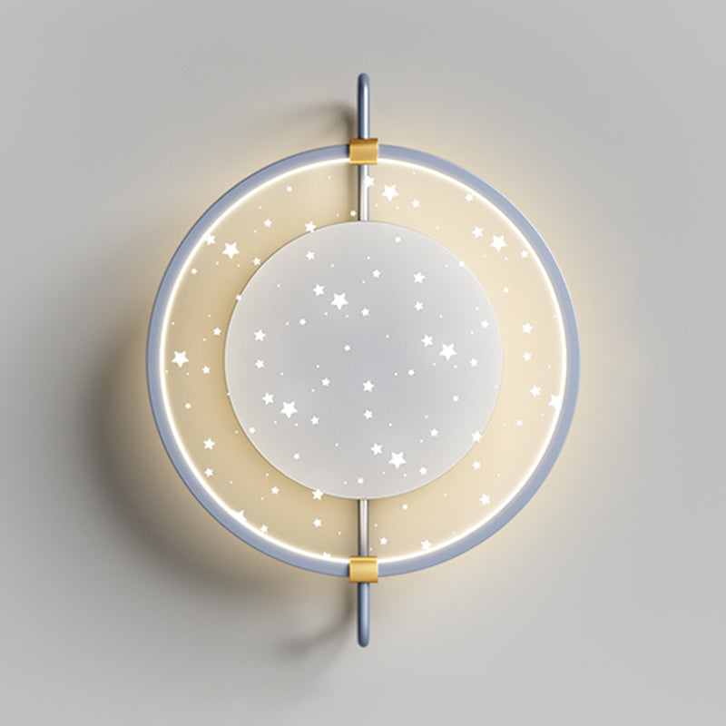 Luz de pared LED creativa estilo moderno de luz redonda de luz para dormitorio