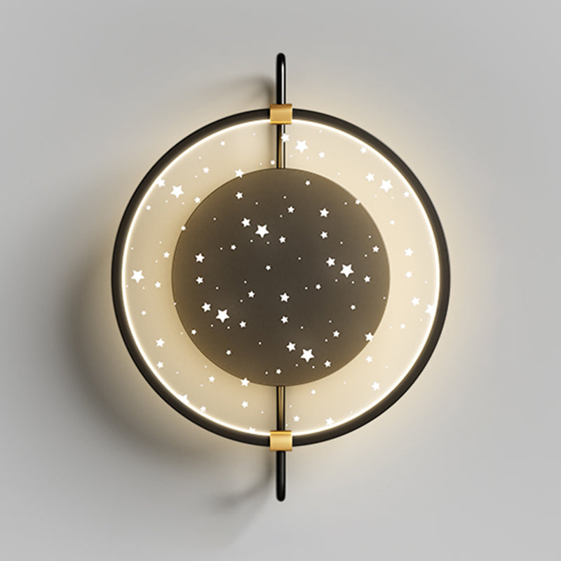 Luz de pared LED creativa estilo moderno de luz redonda de luz para dormitorio