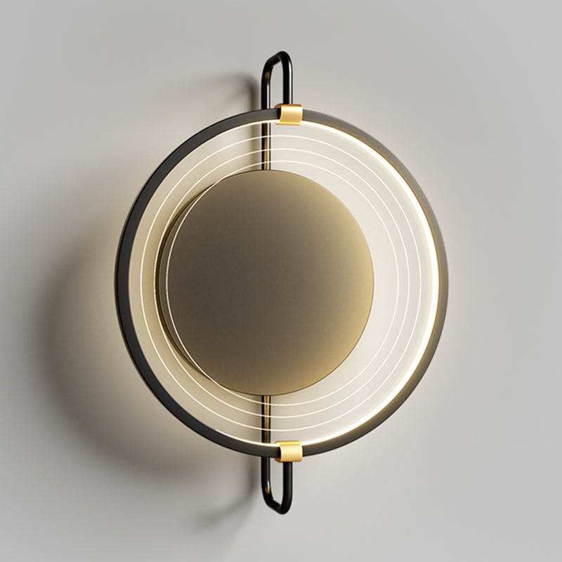 Luz de pared LED creativa estilo moderno de luz redonda de luz para dormitorio