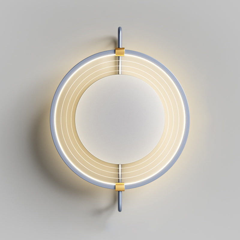 Luz de pared LED creativa estilo moderno de luz redonda de luz para dormitorio