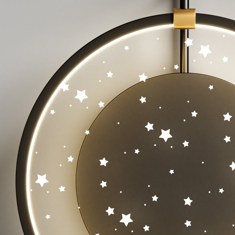 Luz de pared LED creativa estilo moderno de luz redonda de luz para dormitorio