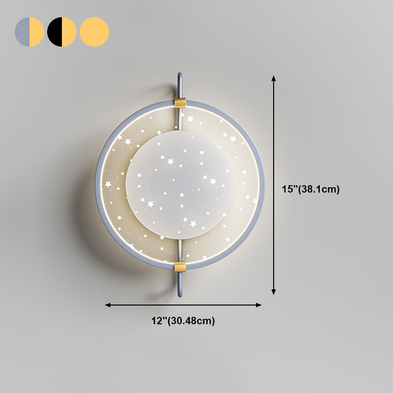 Luz de pared LED creativa estilo moderno de luz redonda de luz para dormitorio