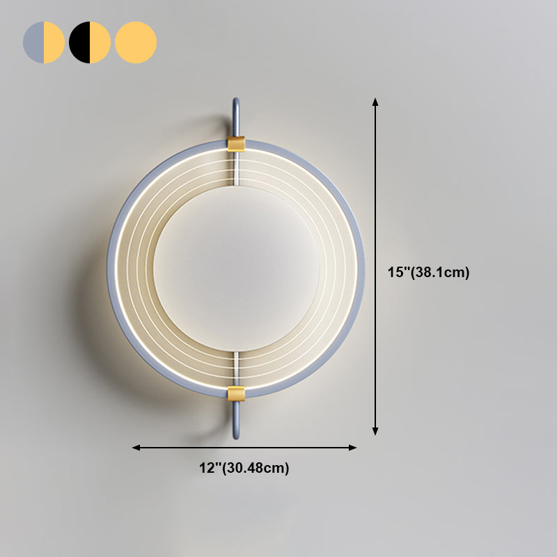 Luz de pared LED creativa estilo moderno de luz redonda de luz para dormitorio
