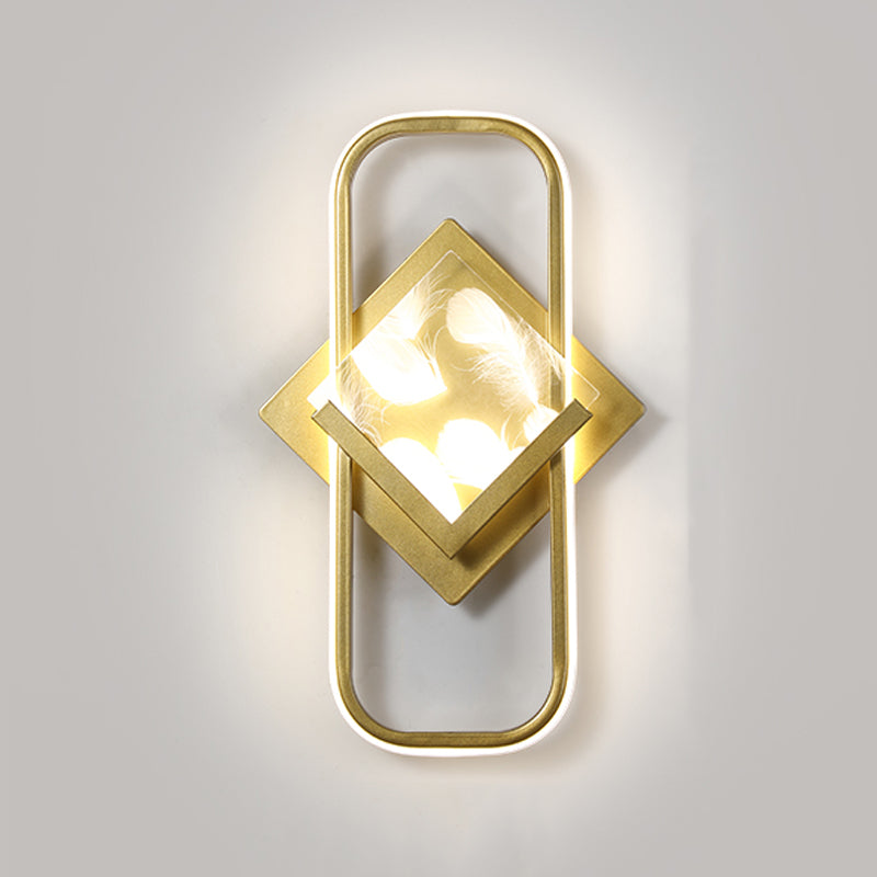 Modern Style Geometry Shape Wall Lights Metal 2-Light Wall Mount Lights