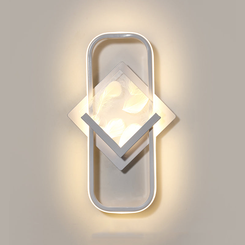 Modern Style Geometry Shape Wall Lights Metal 2-Light Wall Mount Lights