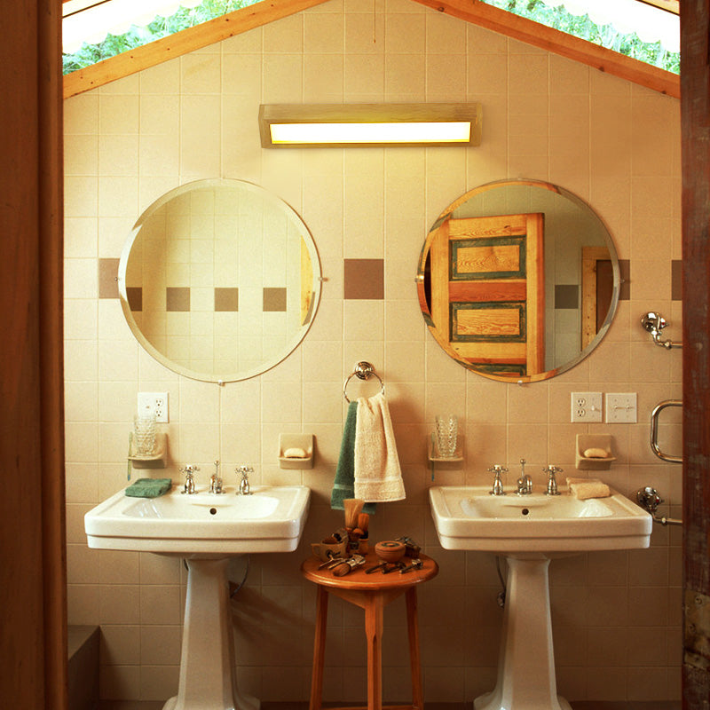 Moderne Stil Leuchte Rechteck Form Holz 1-Licht-Wandhalterlicht Licht