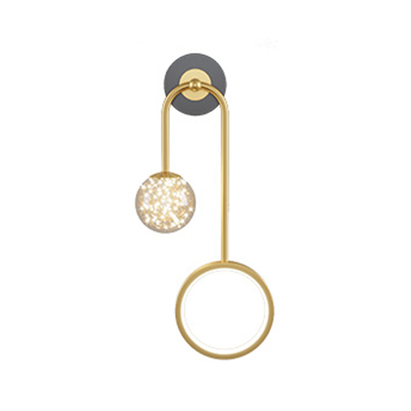 Luces de pared esféricas de estilo moderno 2 luces de montaje de pared ligera