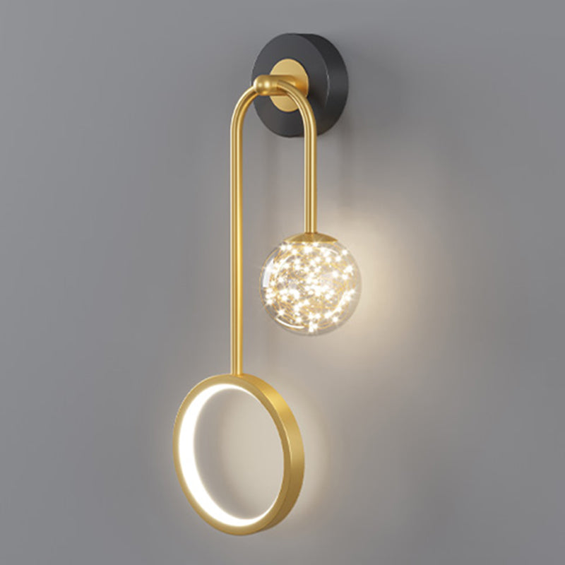 Luces de pared esféricas de estilo moderno 2 luces de montaje de pared ligera