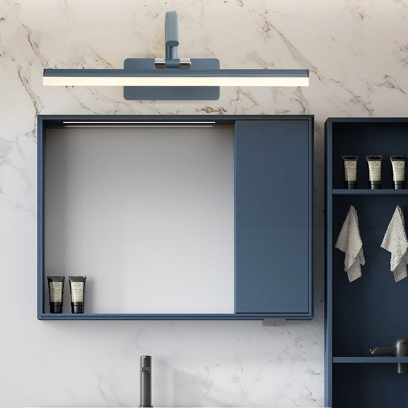 Accensione a parete a forma lineare Metal in stile moderno 1 lampada scontata per bagno