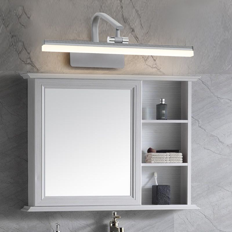 Accensione a parete a forma lineare Metal in stile moderno 1 lampada scontata per bagno