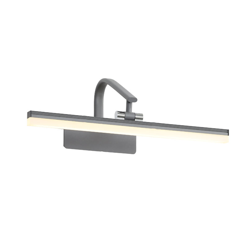 Accensione a parete a forma lineare Metal in stile moderno 1 lampada scontata per bagno