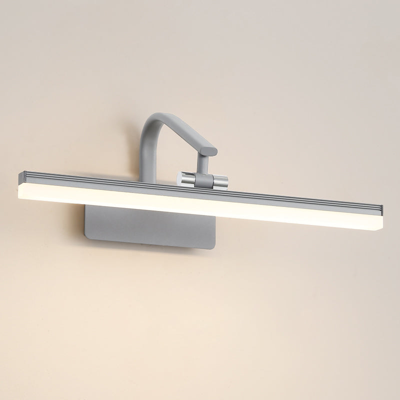 Accensione a parete a forma lineare Metal in stile moderno 1 lampada scontata per bagno