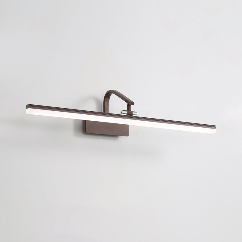 Accensione a parete a forma lineare Metal in stile moderno 1 lampada scontata per bagno