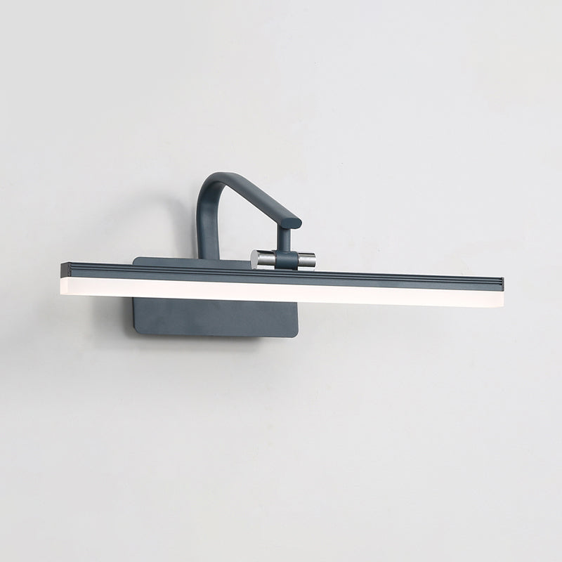 Accensione a parete a forma lineare Metal in stile moderno 1 lampada scontata per bagno