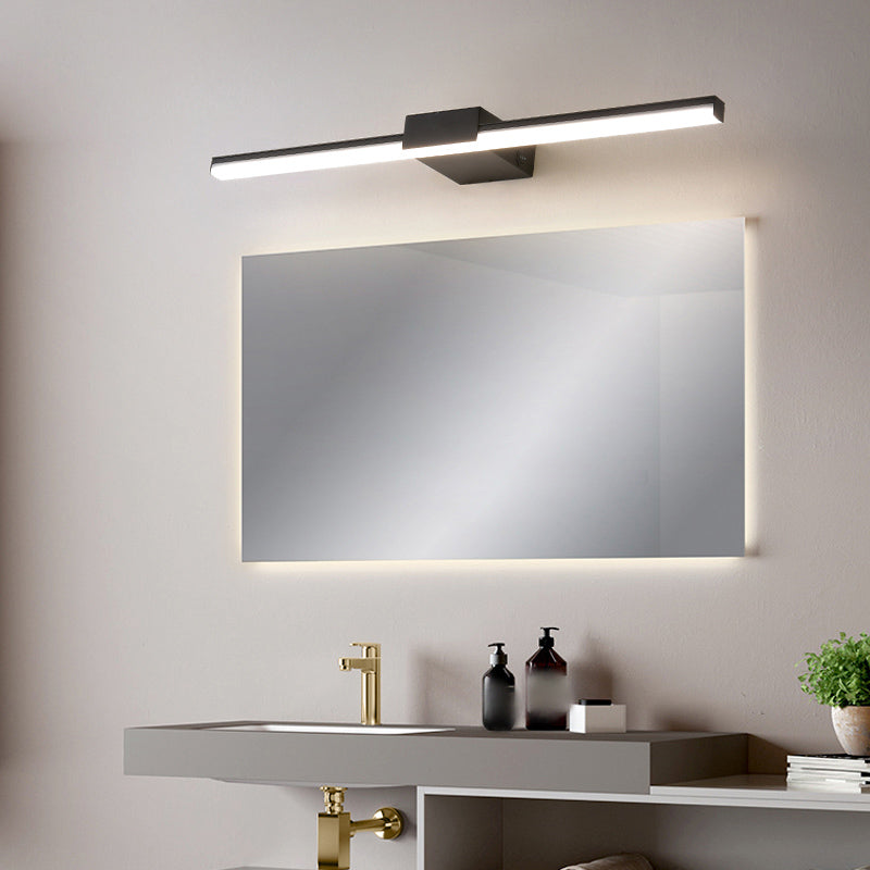 Modern Style Strip Shape Wall Lighting Metal 1 Light Wall Sconces for Shower Room