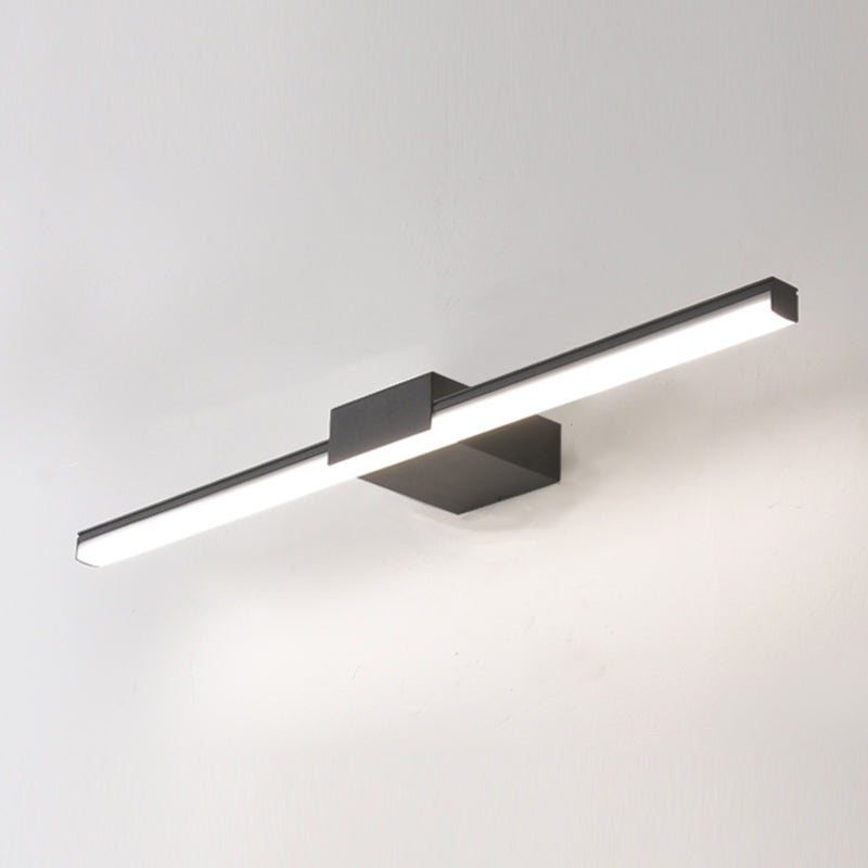 Modern Style Strip Shape Wall Lighting Metal 1 Light Wall Sconces for Shower Room