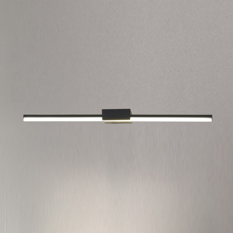 Modern Style Strip Shape Wall Lighting Metal 1 Light Wall Sconces for Shower Room