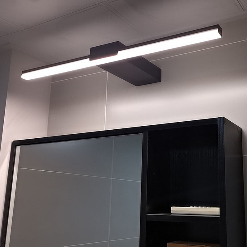 Modern Style Strip Shape Wall Lighting Metal 1 Light Wall Sconces for Shower Room