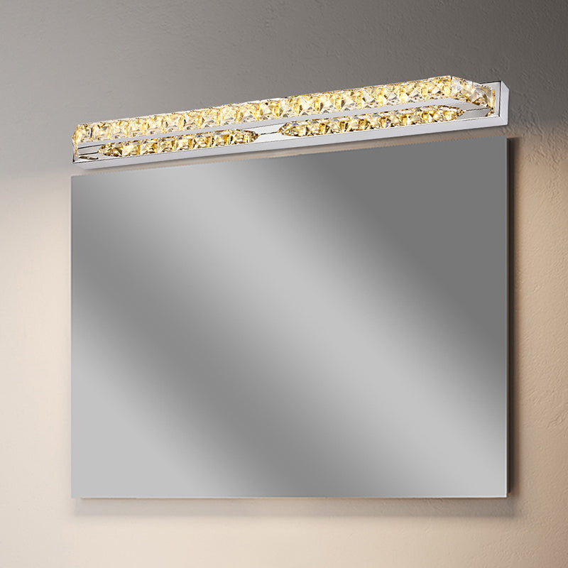 Geometric Vanity Lighting Modern Style Crystal 1 Light Vanity Sconce Lights