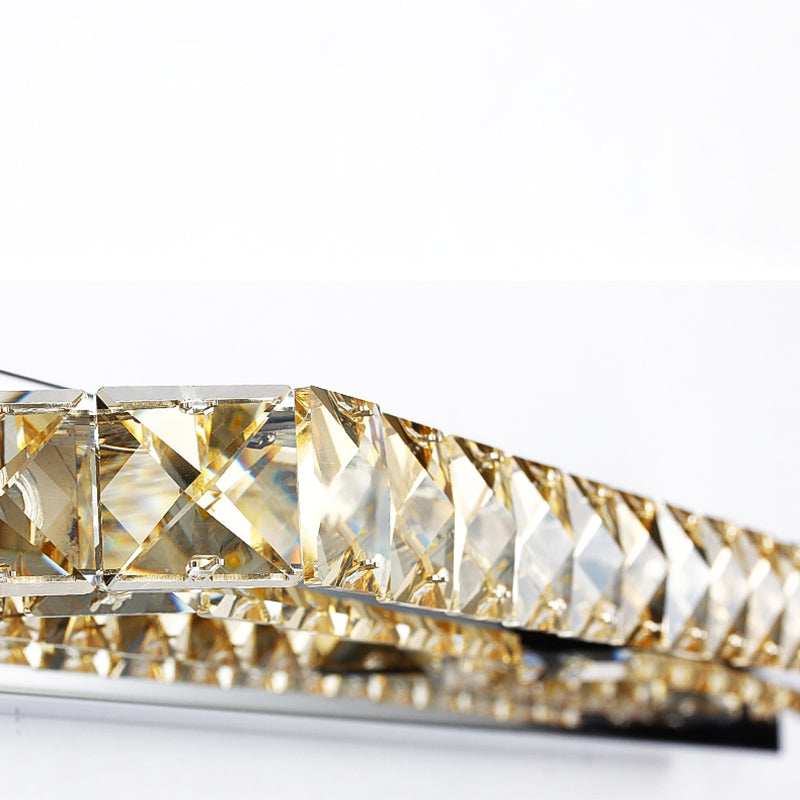 Geometric Vanity Lighting Modern Style Crystal 1 Light Vanity Sconce Lights