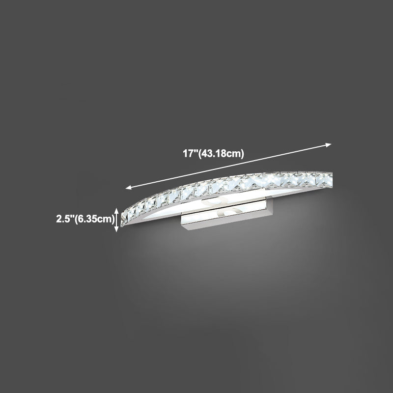 Geometric Vanity Lighting Modern Style Crystal 1 Light Vanity Sconce Lights
