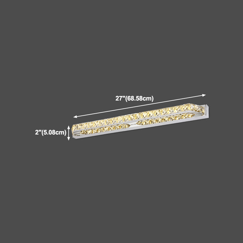 Geometric Vanity Lighting Modern Style Crystal 1 Light Vanity Sconce Lights