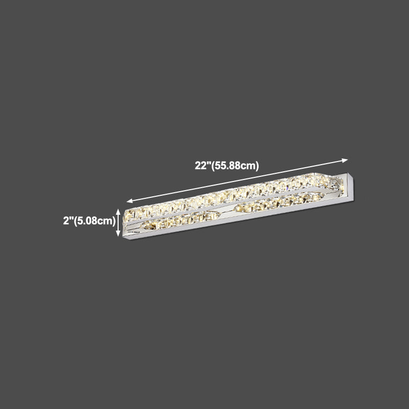 Geometric Vanity Lighting Modern Style Crystal 1 Light Vanity Sconce Lights