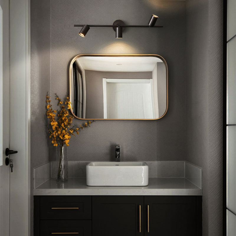 Metal Half Cylinder Wall Sconce Modern Style Multi-Lights Mirror Wall Lighting Fixture