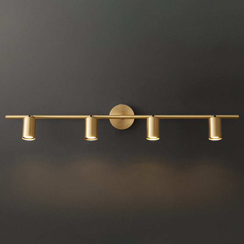 Metal Half Cylinder Wall Sconce Modern Style Multi-Lights Mirror Wall Lighting Fixture