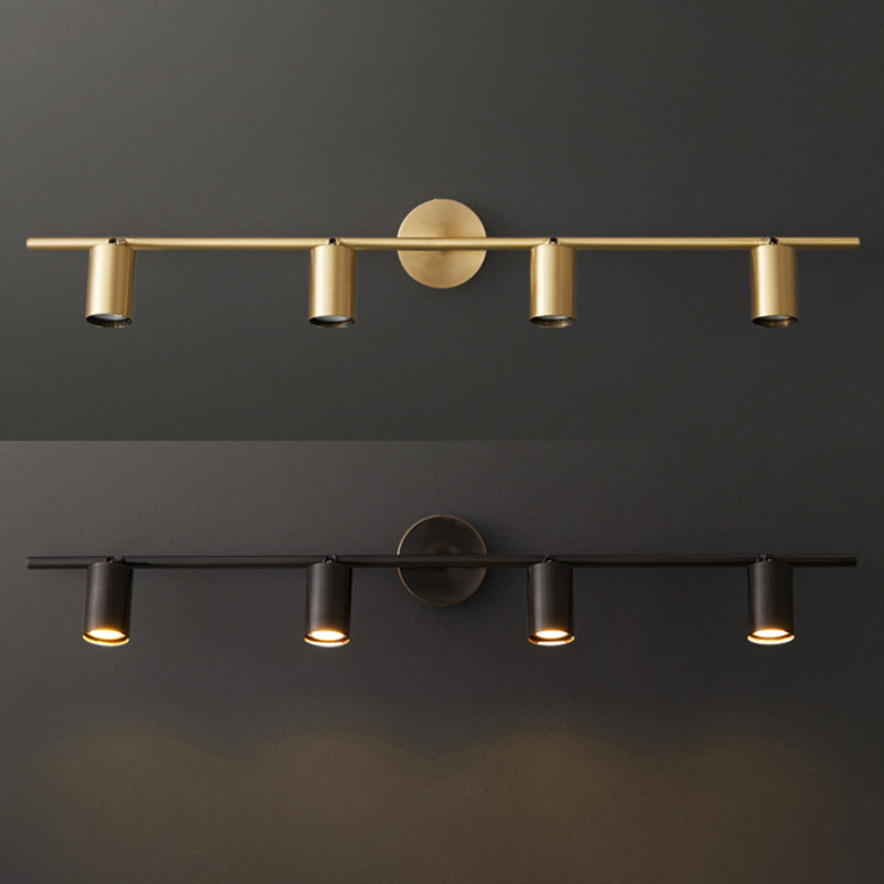 Metal Half Cylinder Wall Sconce Modern Style Multi-Lights Mirror Wall Lighting Fixture