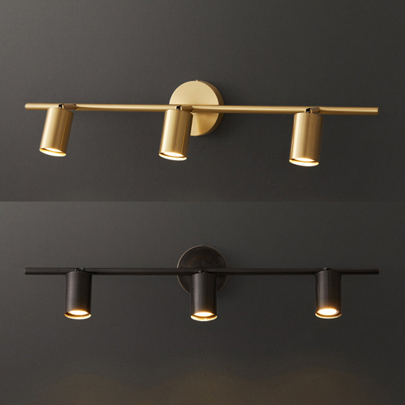 Metal Half Cylinder Wall Sconce Modern Style Multi-Lights Mirror Wall Lighting Fixture