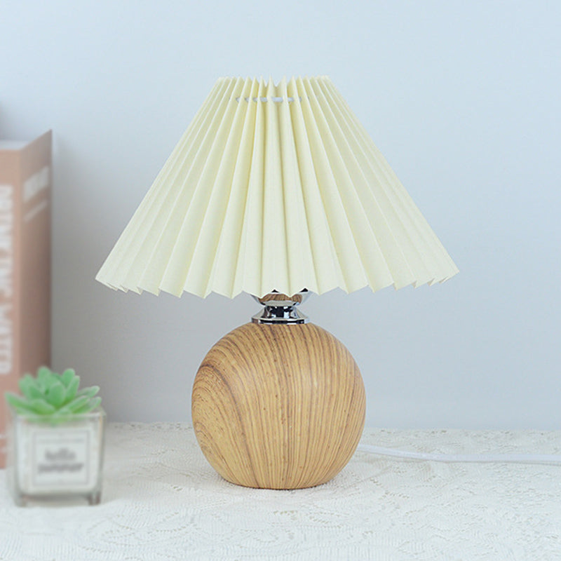 Lámpara de mesa de forma de cono de estilo de tela de estilo moderno luz de mesa de luz