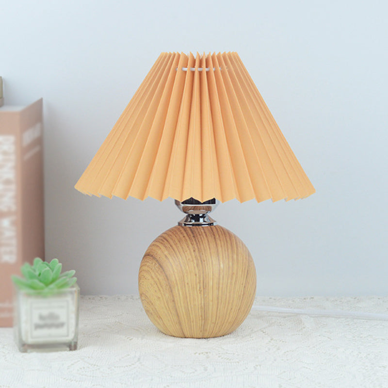 Lámpara de mesa de forma de cono de estilo de tela de estilo moderno luz de mesa de luz
