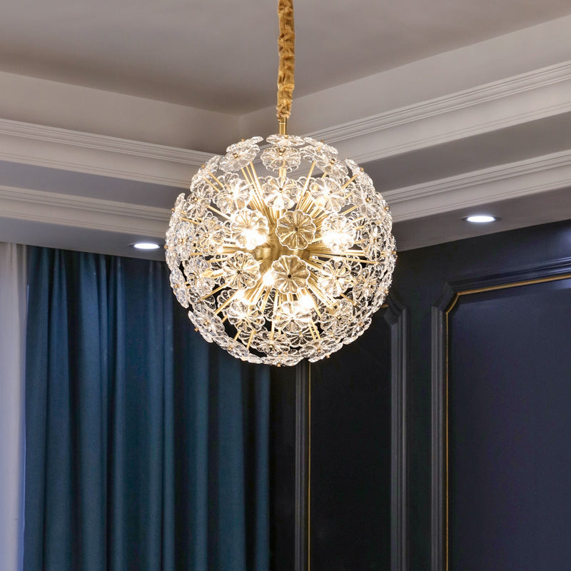 Crystal Crystal décoratif Chandelier Flear Forme Light pour le restaurant et l'hôtel