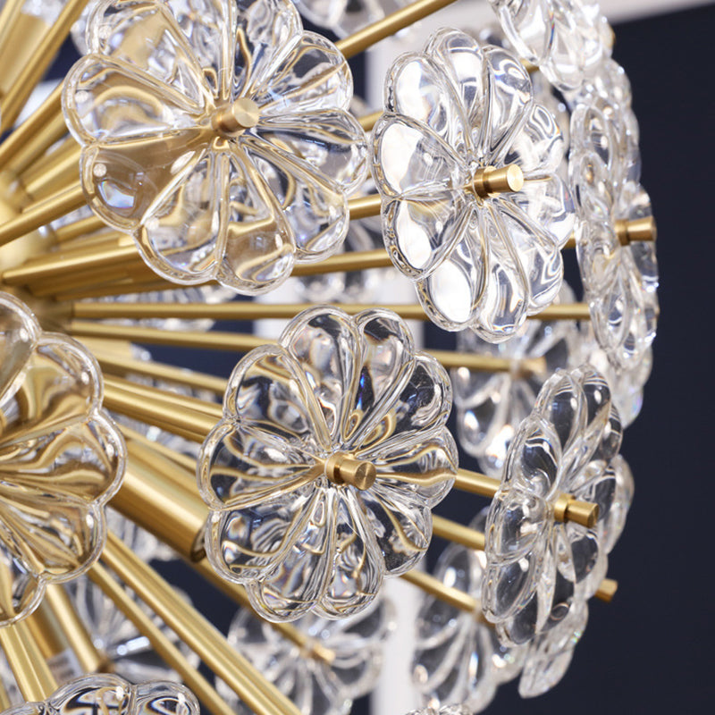 Crystal Crystal décoratif Chandelier Flear Forme Light pour le restaurant et l'hôtel