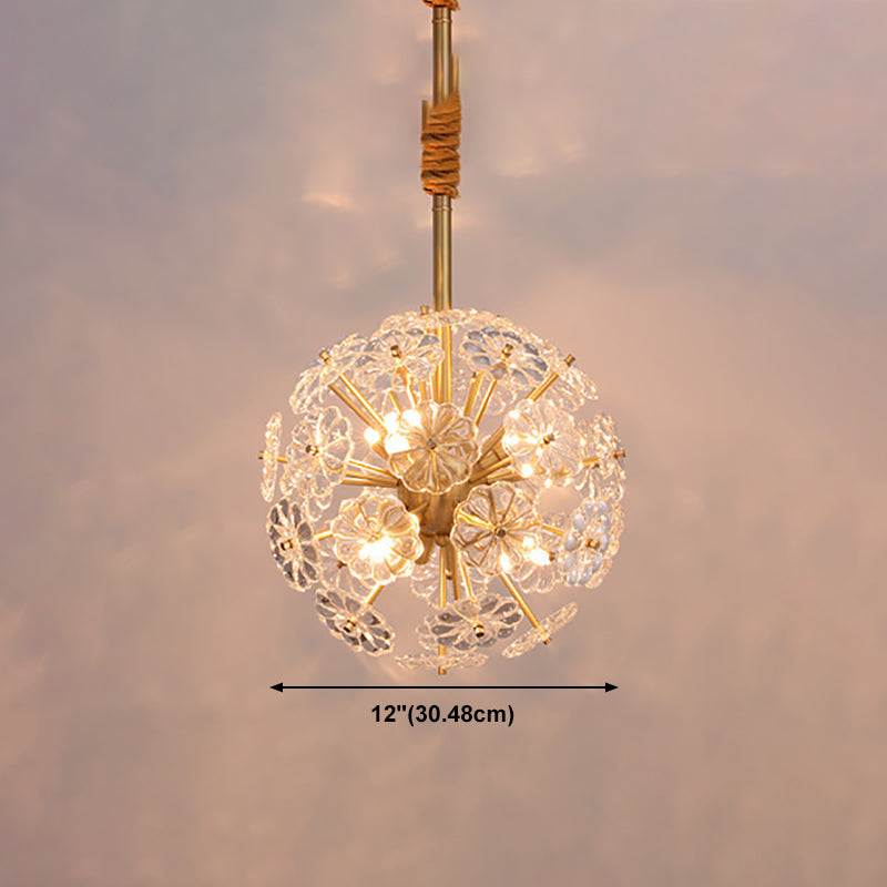 Crystal Crystal décoratif Chandelier Flear Forme Light pour le restaurant et l'hôtel